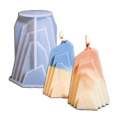 Imagem de Tone Fun Moldes de silicone em forma de cordilheira de tinta para fazer velas, resina, velas de aromaterapia, sabonete de cera artesanal, decoração de casa, artesanato