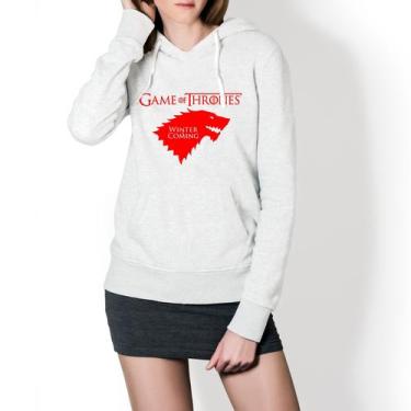 Imagem de Moletom Feminino Game Of Thrones - Branco E Vermelho  - Top Franca Sho
