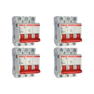 Imagem de Kit C/4 - Disjuntor Steck "Din" Tripolar 20A. C