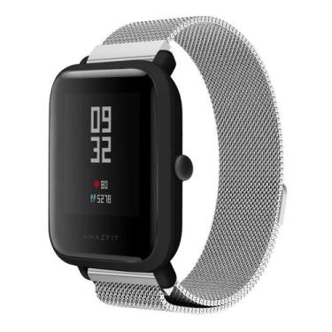 Imagem de Kit 2 Pulseiras em Metal / Aço - Magnética compatíveis com Amazfit GTS