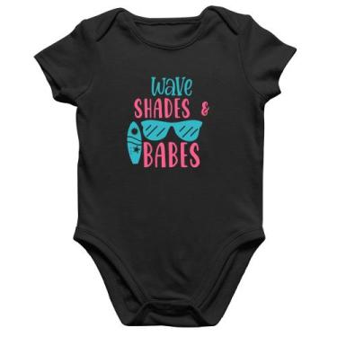 Imagem de Body Bebê Algodão Wave Shades e Babes - Foca na Moda, Preto, P