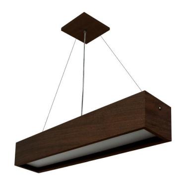Imagem de Pendente em Madeira Málaga Wood Retangular 64x13Cm 1 ou 2 luzes - Casa