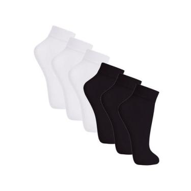 Imagem de Kit com 6 Meias Soquete Fio 20 Loba 5530-001 - LUPO, Preto