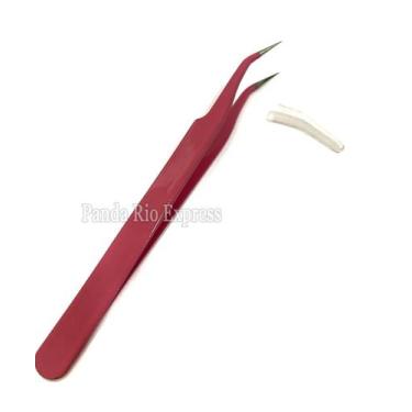 Imagem de Pinça Curva Profissional Antiestática Precisão Vetus