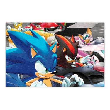 Imagem de Quebra-cabeça Personalizado Sonic All S. 48 Peças - Pomps Geek
