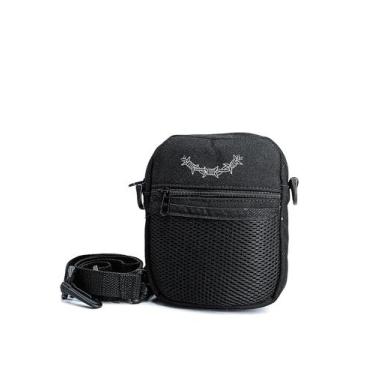 Imagem de Shoulder Bag Frontal Tela Arame Farpado Transversal Unisex Mini Mascul
