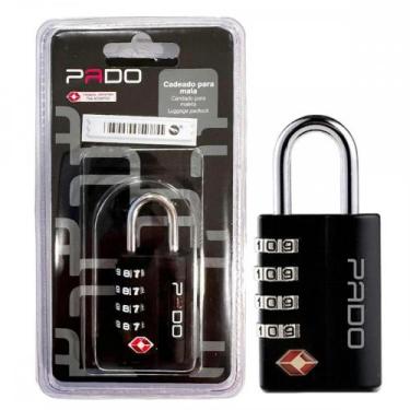 Imagem de Cadeado Para Mala Pado Tsa007 Executive 4 Segredos Preto - 52018282, P