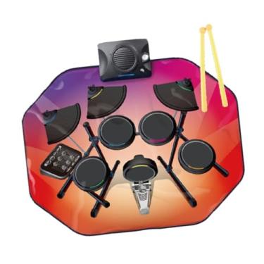 Imagem de Esquirla Conjunto de bateria eletrônica Roll up Drum Set Multiuso à prova d'água Kit de bateria eletrônica portátil Roll up Drum Practice Pads para adultos