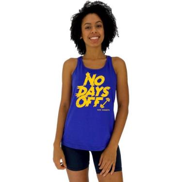 Imagem de Regata Feminina Recorte Nadador MXD Conceito No Days Off, G, Azul