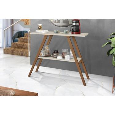 Imagem de Aparador Cantinho Café Moderno Sala Estar -Retro -Off White - Mega Est