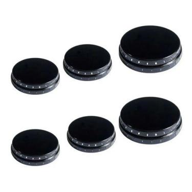 Imagem de Kit 6 Espalhador Tampinhas Fogão Esmaltec Itatiaia 6 Bocas - Hidrogas