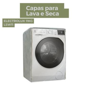 Imagem de Capa para lava e seca electrolux  11kg lsw11 transparente flex - Capas