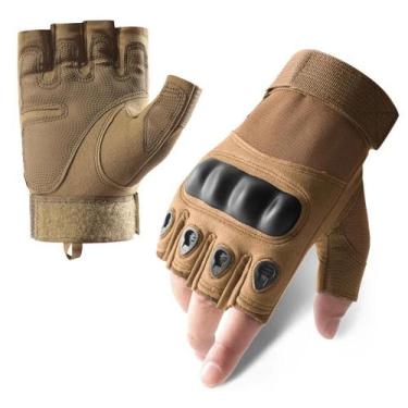 Imagem de Luvas Táticas Meia-Dedo para Motociclismo - Homens e Mulheres - Ideal 