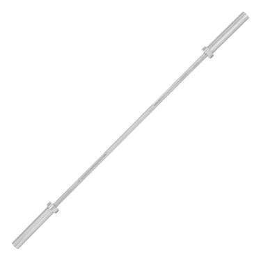 Imagem de Barra Maciça Olímpica Supino Reto 1,2m Com 2 Prisilhas Para Segurar Anilha