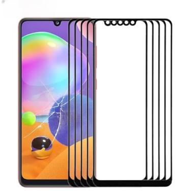 Imagem de For for galaxy A31 10pcs Front Screen Outer Glass Lens (Black)