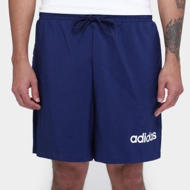 Imagem de Short Adidas Chelsea Linear Logo Masculino, Azul, Branco, GG