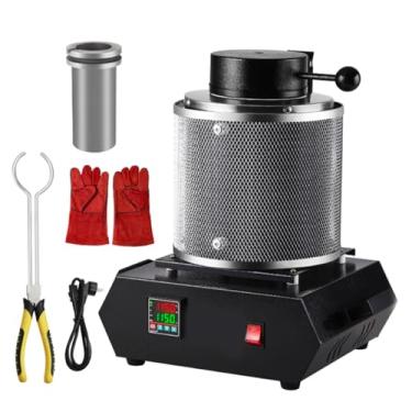 Imagem de Forno de fusão de ouro portátil de 110V/220V, kit de forno de fundição de fundição de metal de 3 kg de 3 kg para derreter ouro, prata, cobre, alumínio,220V