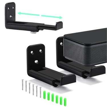 Imagem de Suporte de parede Soundbar, fácil de instalar, suporte de barra de som universal antiqueda sob TV, suportes de parede ajustáveis para Samsung, TCL, JBL, Bose, Sonos, LG, Polk, Roku, prateleira
