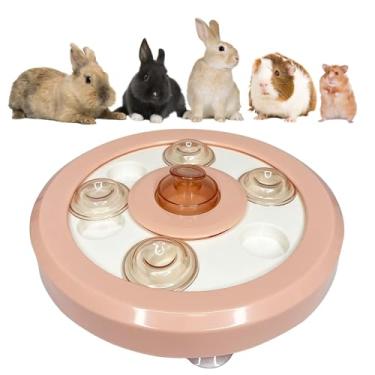 Imagem de kathson Brinquedos de enriquecimento de coelho, brinquedo de forrageamento, dispensador de petiscos para animais pequenos, comedouro de hamster, porquinho-da-índia, brinquedos interativos estimulação