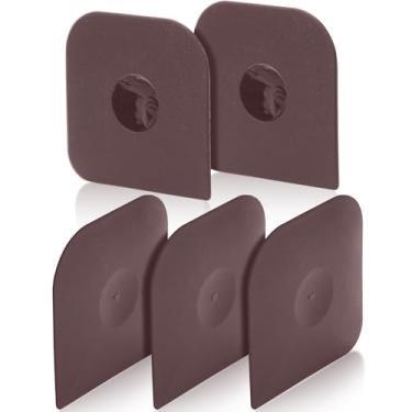 Imagem de Conjunto de ferramentas raspadoras de panela, raspador de alimentos de plástico de policarbonato, raspador de frigideira, raspador de frigideira de ferro para limpeza de gordura, raspador de cozinha (marrom)