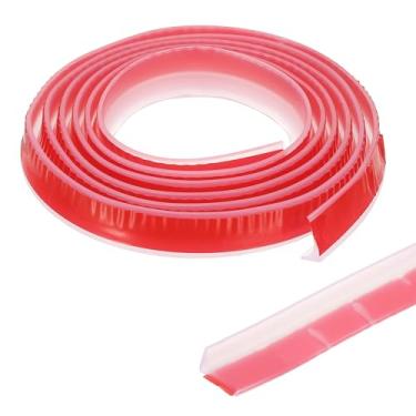 Imagem de PATIKIL Protetor de barragem de água de limite de chuveiro dobrável de 118 polegadas, barreira de rolha de chuveiro, protetor autoadesivo contra respingos para parte inferior de porta de chuveiro sem