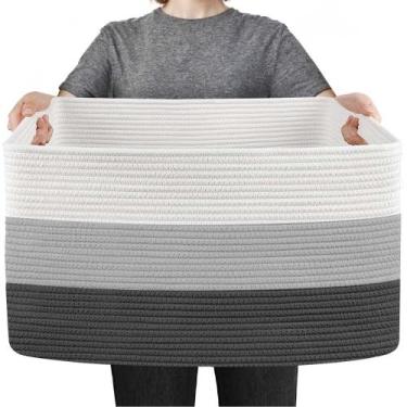 Imagem de Cesto de Roupa Suja MEGASKET Extra Large - 87L - Corda de Algodão