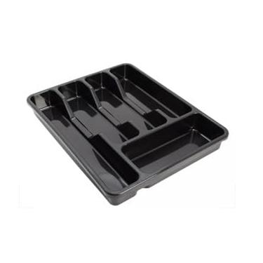 Imagem de Organizador/Suporte/Separador de talheres para gaveta (Preto)