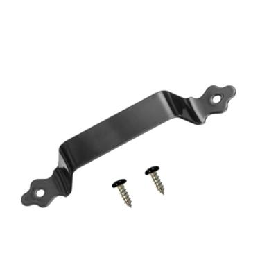 Imagem de ADVANTAGE INDUSTRIES Puxador de portão de aço inoxidável de 17,78 cm | Serve para todos os tipos de cercas | Tinta revestida com pó | Alça industrial | Preto (AD1005-SSB)