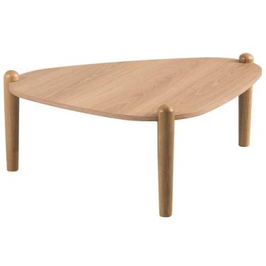 Imagem de Mesa de Centro Para Sala de Estar Pés Madeira Baixa Trium A03 Hanover 