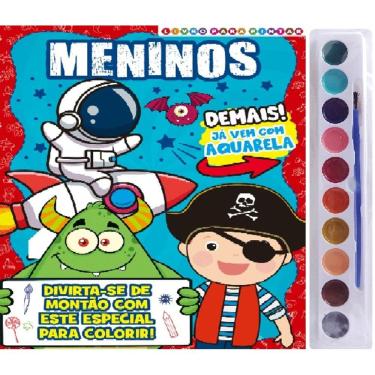 Imagem de Meninos Livro para Pintar com Aquarela