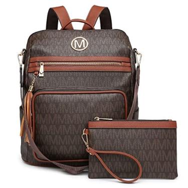 Imagem de Mochila Feminina Conversível mkp collection com Bolsa de Ombro de Viagem e Conjunto de Bolsa de Mão - 2 peças de Grande Tamanho com Franja