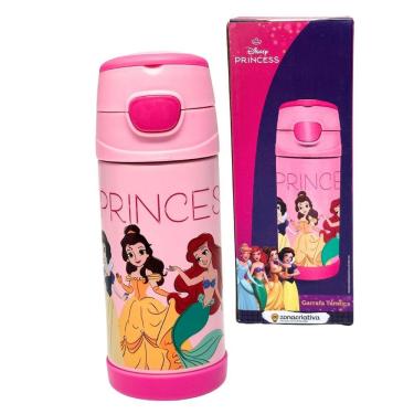 Imagem de Garrafa Térmica Infantil Top Handle 350Ml Princesas Disney