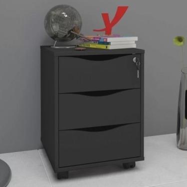 Imagem de Gaveteiro 3 Gavetas com Chave Face Home Office