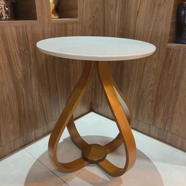 Imagem de Mesa Lateral Bella 50x60cm (pé Cebola) Vidro