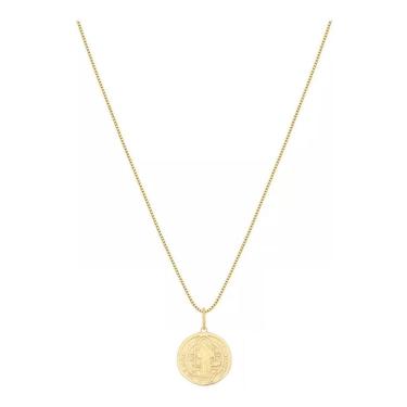 Imagem de Colar De São Bento Folheado A Ouro Feminino Semi Joias