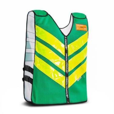 Imagem de Colete Motoboy Moto Taxista Refletivo Entregador Pro Tork, VERDE, GG