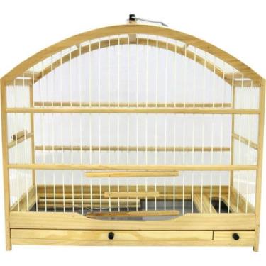 Imagem de Gaiola Pequena Para Passarinho Em Madeira - Coleira / Coleiro / Coleir