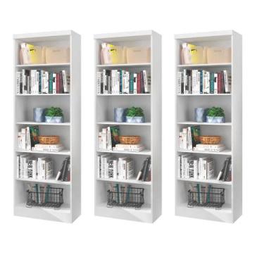 Imagem de Estante Para Livros Modular Biblioteca Branco - Fenix - Qmovi