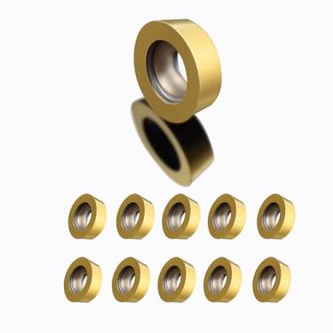 Imagem de ASZLBYM 20 peças RPMW1003MO R5 Inserções de fresagem de carboneto intercambiáveis RPMW1003 Inserções de carboneto para SRDPN Suporte de ferramentas de torneamento de carboneto intercambiável SRDPN