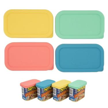 Imagem de Capas retangulares de silicone compatíveis com spam Jalapeño Can e Hormel Spam Can 340 g, tampas de lata para carne enlatada spam, pode cobrir produtos enlatados, pode ser lavado no freezer