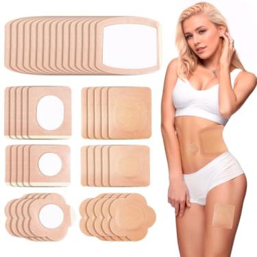 Imagem de 30 peças de adesivo de óleo de rícino, embalagem de óleo de rodízio de algodão para cintura traseira pescoço braço barriga