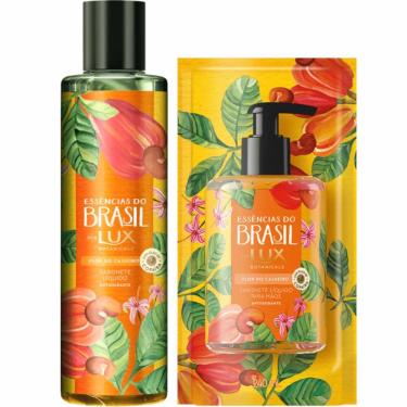 Imagem de Kit Sabonete Líquido Lux Flor do Cajueiro Antioxidante Essências do Brasil + Refil