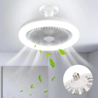 Imagem de Ventilador De Teto Com Luz Led Imbutida 30w Mini Fan Cooler - NoBrand,