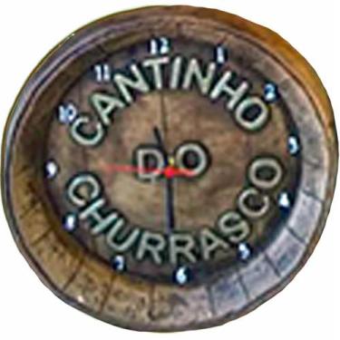 Imagem de Relógio De Parede Grande Rústico Cantinho Do Churrasco - Retrofenna De