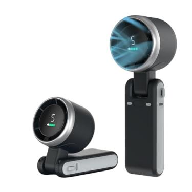 Imagem de CPHUSA Ventilador turbo portátil portátil, bateria recarregável de velocidade de 5 marchas, resfriamento TurboTech, fluxo de ar forte, mini ventilador USB silencioso para viagens, acampamento
