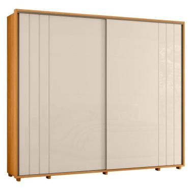 Imagem de Guarda Roupa Casal Dalí Ripado 2 Portas Deslizantes Cinamomo-off White - Madetec Cinamomo-off White