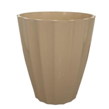 Imagem de Vaso Facetado De Plantas Casa Moderno Cores - PlastV, Bege