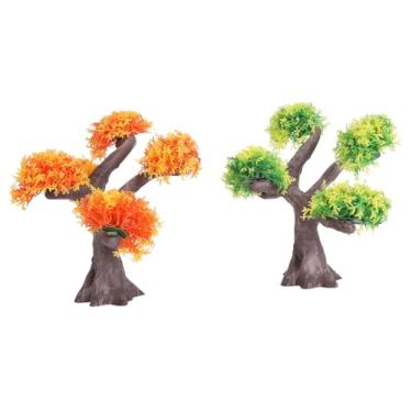 Imagem de Generic Decoração de Aquário de Pesca, Manutenção Simples 2 Plantas de Pesca Artificiais STCs Promovem Bem -ser para Tanques de Peixes (Verde amarelo + amarelo)