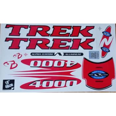 Imagem de Adesivos colante bikes trek 4000 alpha custon vermelho - Amazonas