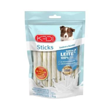 Imagem de Petisco Osso Palito Cães Sticks Leite Kadi 70g